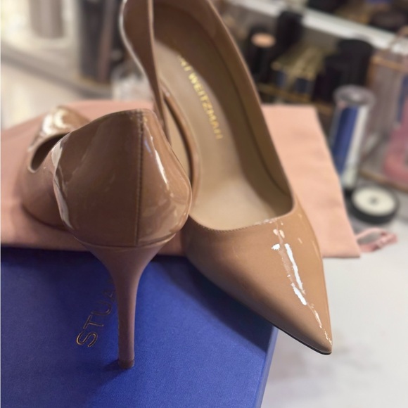 Stuart Weitzman Adobe Patent Leather Heels - Picture 3 of 6